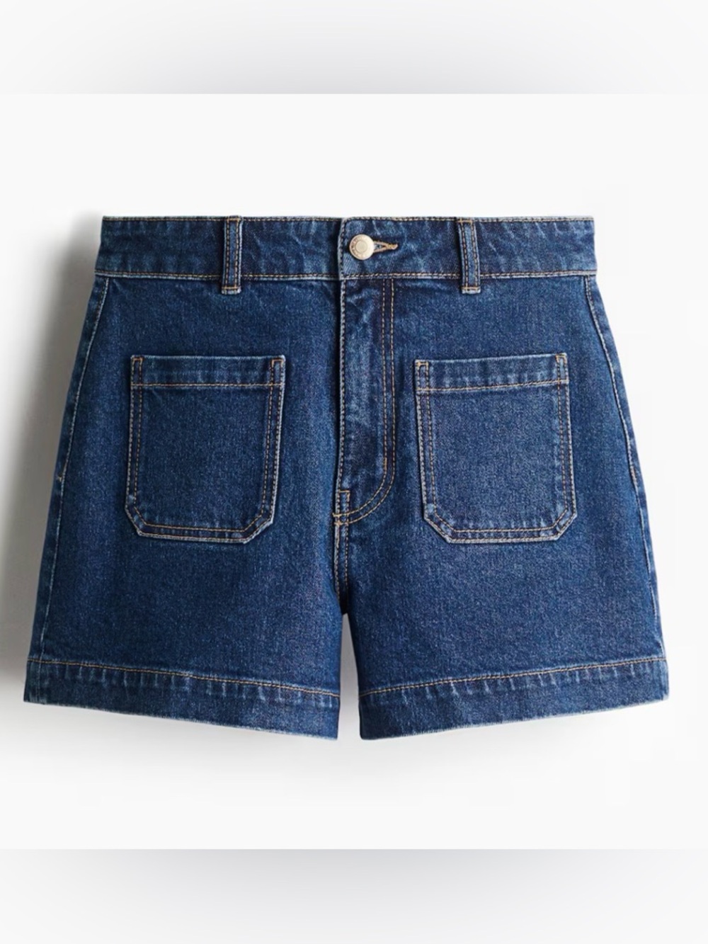 Dark Blue Denim High-Rise Women’s Shorts